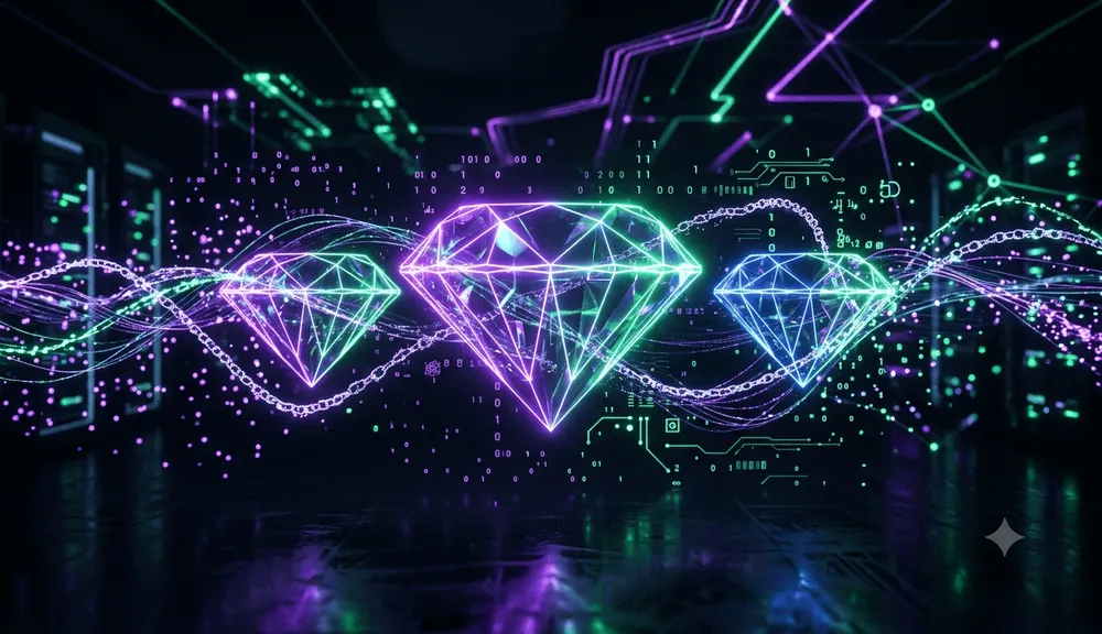 NFT Marketplace di diamanti virtuali su Polygon